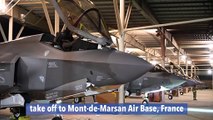 US Military News • U.S. Air Force F-35A Lightning IIs take off to Mont-de-Marsan Air Base, France