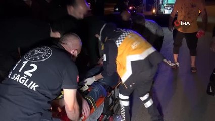 Kontrolsüz kavşakta otomobil ile motorlu kurye çarpıştı: 1 yaralı