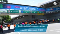Protestan padres de niños con cáncer; cierran acceso a Terminal 1 del AICM