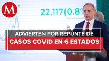 López-Gatell advierte sobre repunte de casos de covid-19 en seis estados