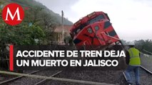 Tren se descarrila en Jalisco; deja una persona sin vida