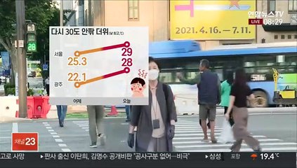 [날씨] 30도 안팎 낮더위…저녁까지 동해안 곳곳 비
