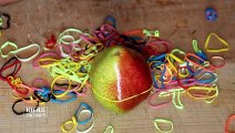 Green & Red Pear Vs Rubber Bands | Latest Experiment Challenge Video | Ideas Therapy ​