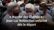« Marche des libertés » - Jean-Luc Mélenchon enfariné dès le départ