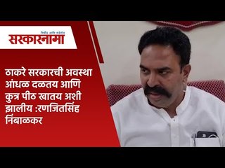 ठाकरे सरकारची अवस्था आंधळ दळतय आणि कुत्र पीठ खातय अशी झालीय :रणजितसिंह निंबाळकर | Sarakarnama |