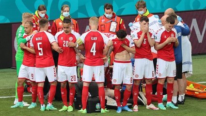 Bir süre kalbi duran Eriksen için etten duvar! Tarihi karenin hikayesi duygulandırdı