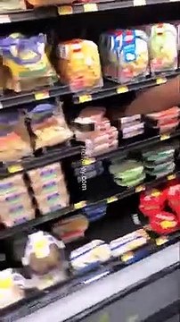 Guy destroys Walmart items