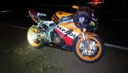 Com moto esportiva, homem de 40 anos sofre queda no trecho entre Cascavel e Toledo
