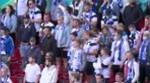 Denmark and Finland fans combine to chant in support of Christian Eriksen