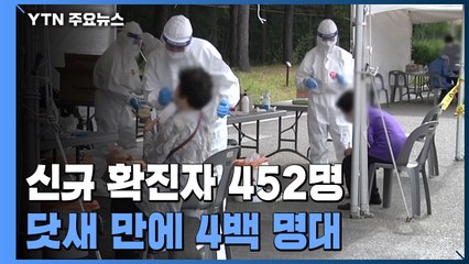코로나19 신규 확진자 452명...닷새 만에 4백 명대 / YTN