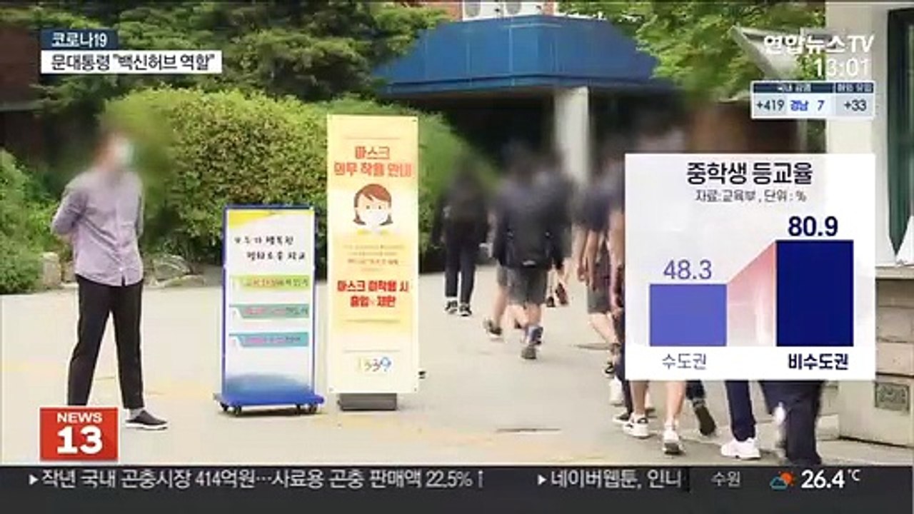 수도권 중학생 등교 확대…직업계고 전면 등교