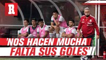 Tata Martino extraña a Raúl Jiménez: 'Nos hacen mucha falta sus goles'
