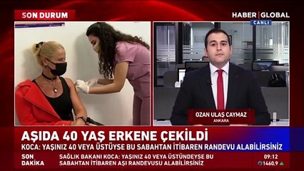 40 yaş üstü aşılanacak, randevu alabilirsiniz!