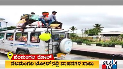 People Migrate Back To Bengaluru With Luggages; Report From Nelamangala Toll