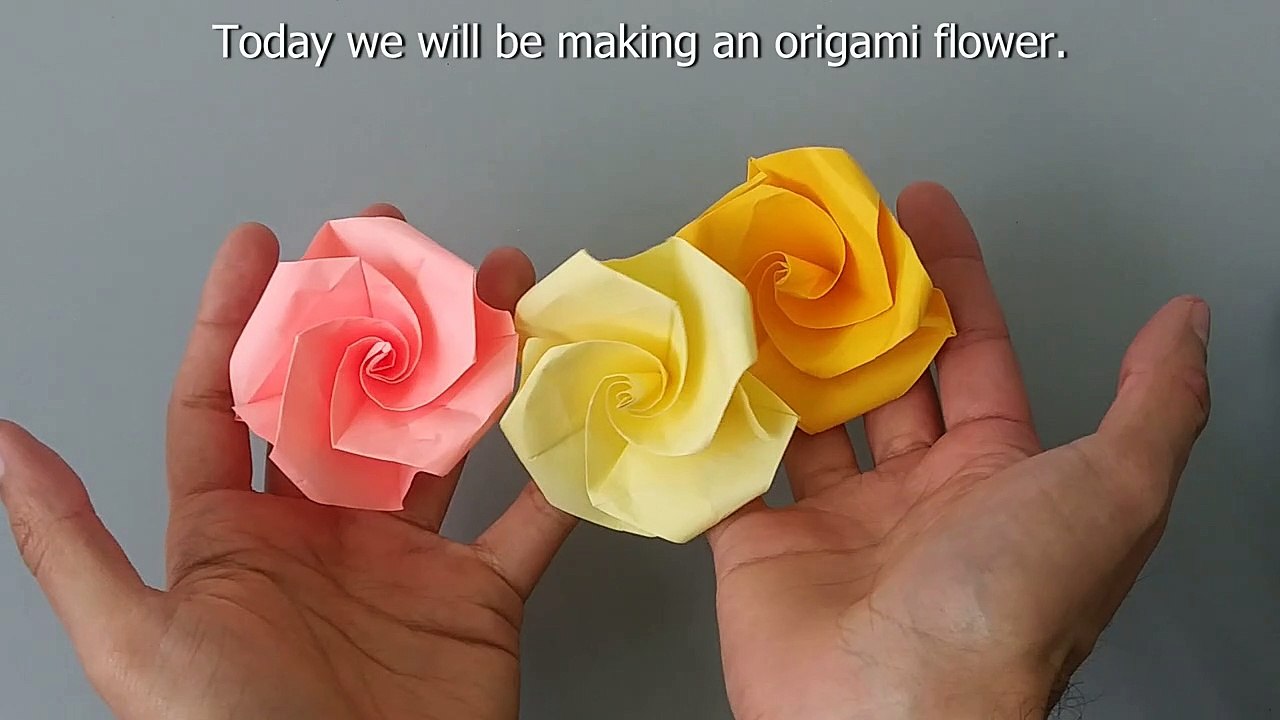 Origami Flower, image size:1280x720
