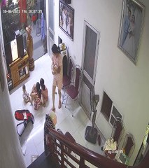 Family Narrowly Missed by Falling Ceiling