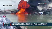 Insiden Kapal Kargo Terbakar di Manila Filipina, 6 Orang Terluka