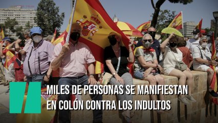 Miles de personas se manifiestan en Colón contra los indultos