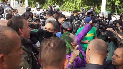 President Bolsonaro joins maskless motorcade rally in Sao Paulo