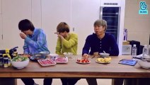 BTS JIN, JIMIN and RM EATING STRAWBERRIES! [FULL OF LAUGHTER]