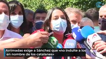 Arrimadas exige a Sánchez que «no indulte a los golpistas en nombre de los catalanes»