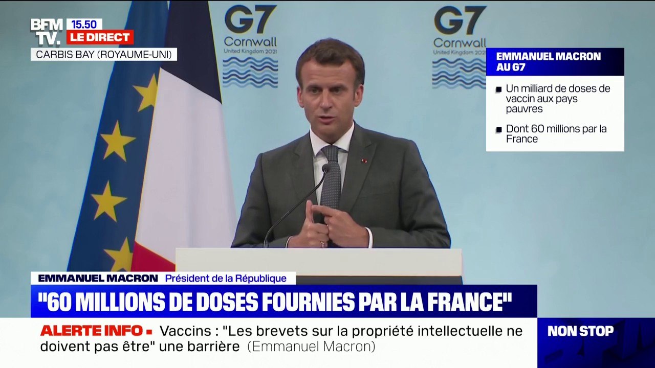Les 15% d'impôts pour les multinationales vont "permettre de lutter contre l'une inégalités les plus criantes" estime Emmanuel Macron