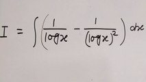 1/logx - 1/(logx)^2 integration || integration of 1/logx-1/(logx)^2
