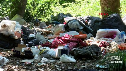 Piknikçilerden geriye çöpü kaldı