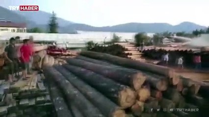 Muğla'da kereste atölyesinde yangın