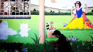 Cute Hello Kitty Drawing || Painting on the murals