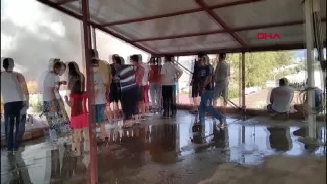 Kereste atölyesi alev alev yandı