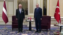 BRÜKSEL - Cumhurbaşkanı Erdoğan, Letonya Cumhurbaşkanı Levits ile görüştü