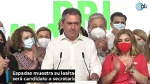 Espadas muestra su lealtad a Sánchez y anuncia que será candidato a secretario general del PSOE-A