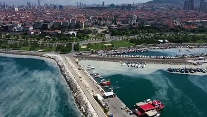 İSTANBUL - Drone -  Müsilaj temizleme çalışmaları sürüyor