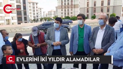 TOKİ mağdurları, Kırşehir’de 2019’da teslim edilmesi gereken daireleri için eylem yaptı