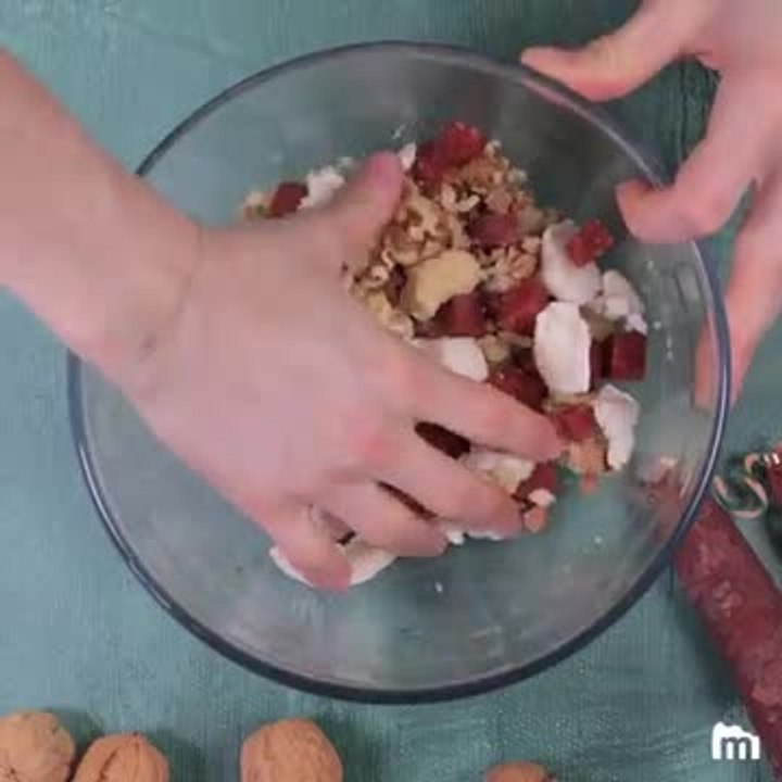 Sablés chorizo chèvre noix