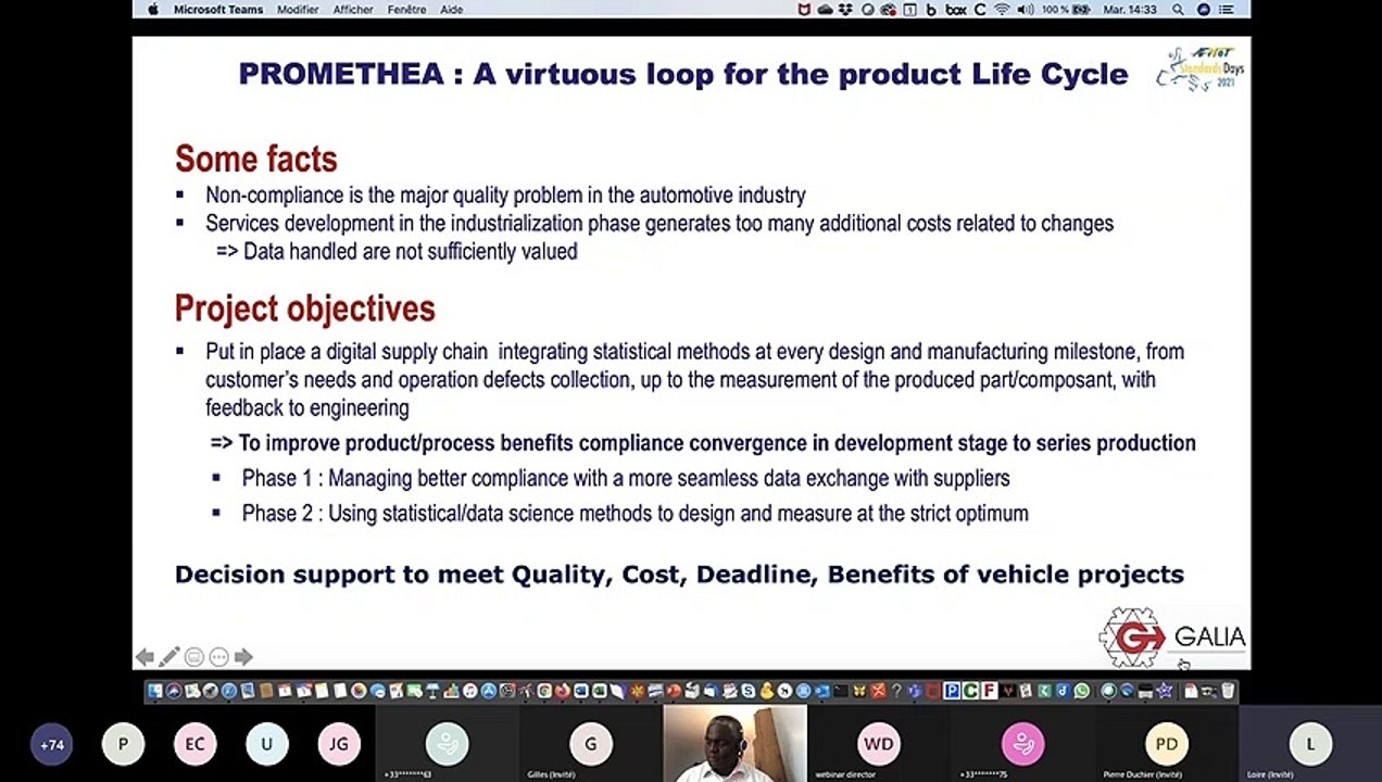 Part13 -Standards Days 01/06/2021 - Promethea project by Alexandre Loire (Galia / PFA) et Frederic Chambolle (PSA)
