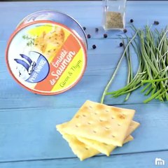Carré de saumon au fromage frais