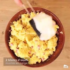 Purée gratinée au jambon