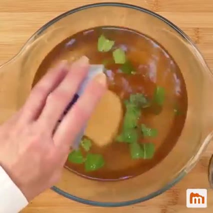 Thé glacé menthe pêche