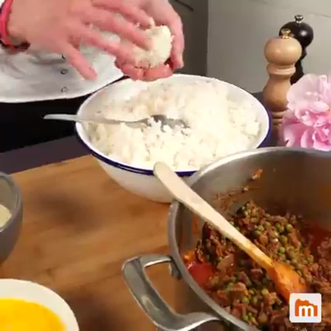 Orangines - arrancini ( boulettes de riz à la viande ) - Vidéo Dailymotion