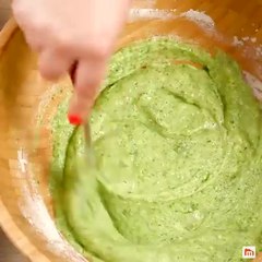 Moelleux courgettes basilic et coeur fondant au fromage