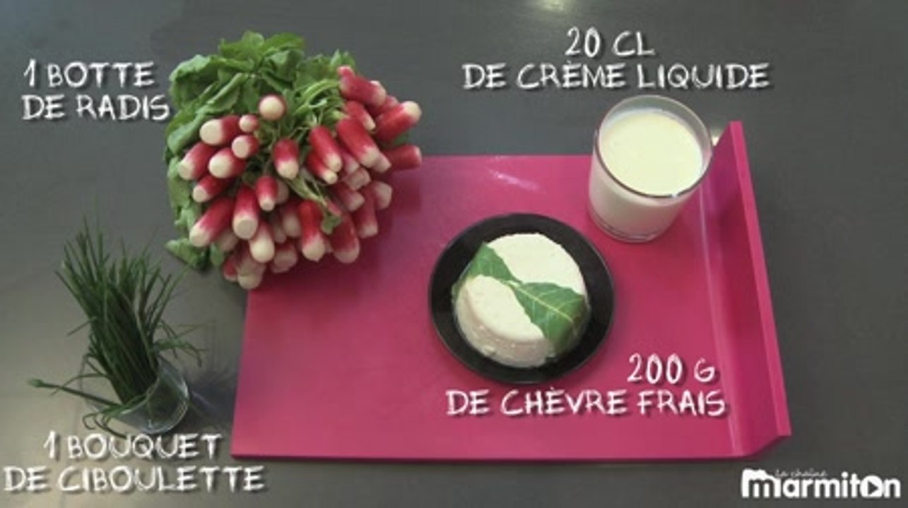 Recette : Verrine de radis au chèvre frais