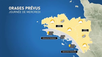 Dégradation orageuse attendue mercredi