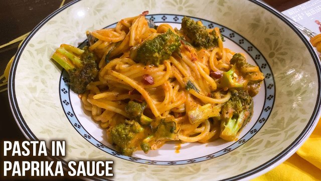Pasta In Paprika Sauce Recipe | How to Make Spaghetti Pasta | Step By Step Pasta Recipe | Ruchi