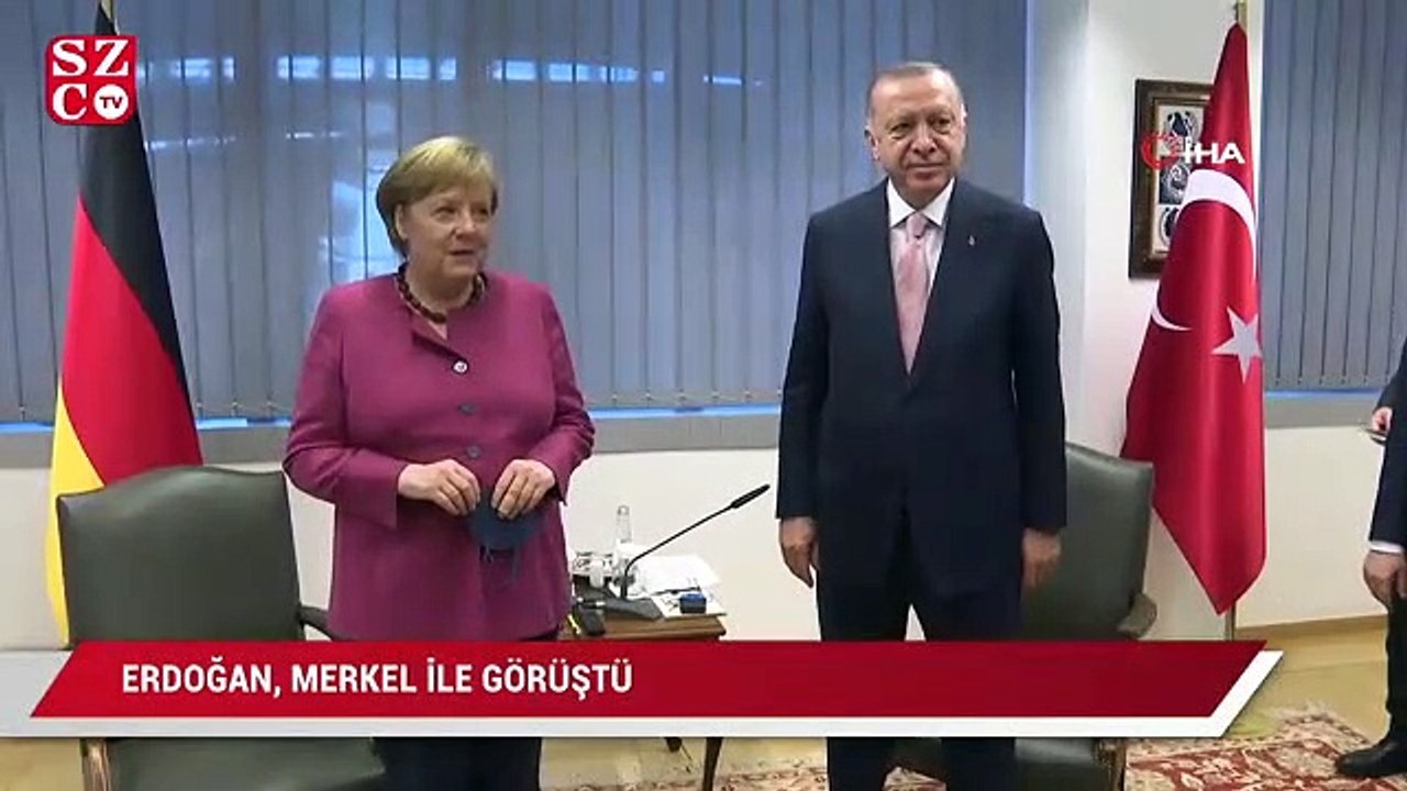 Cumhurbaşkanı Erdoğan, Almanya Başbakanı Merkel ile görüştü