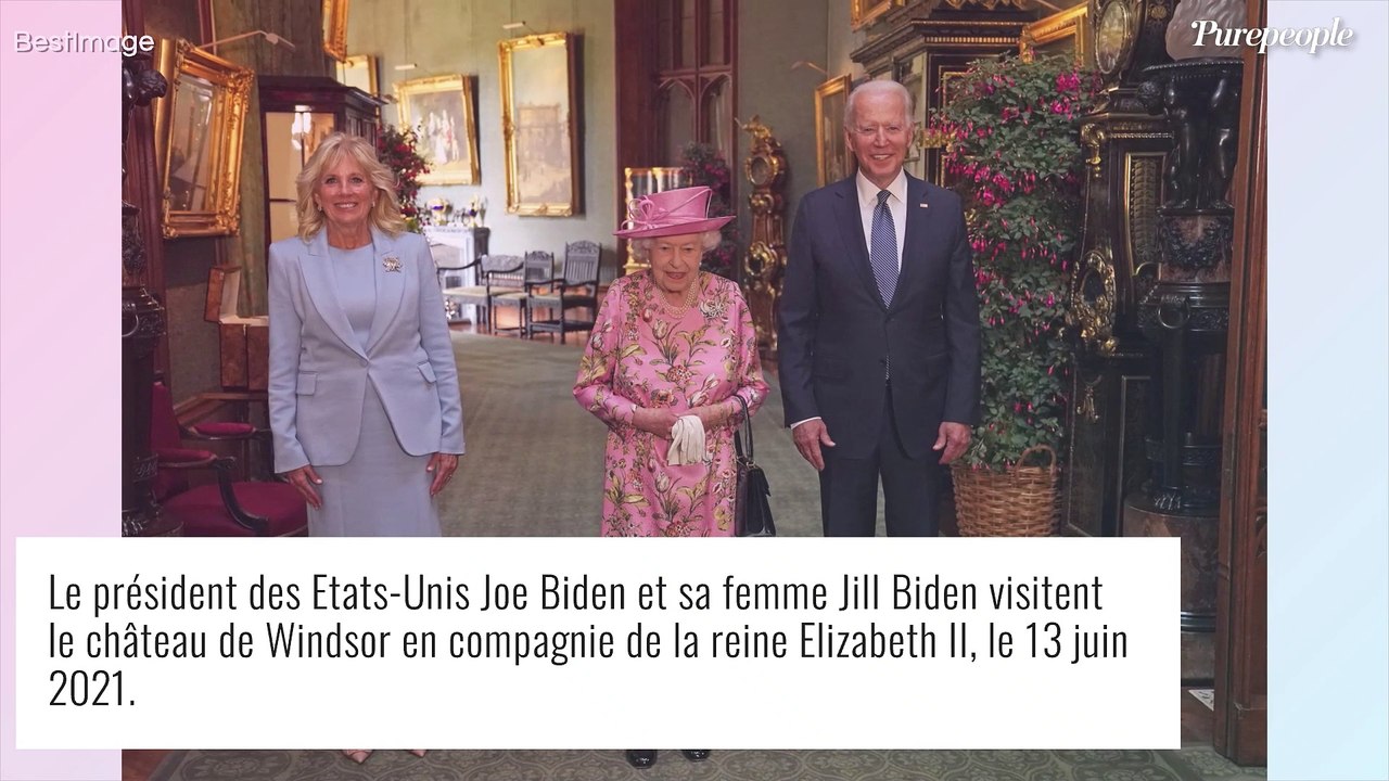 Reine Elizabeth, son thé avec Joe et Jill Biden : tenue florale et accessoire symbolique
