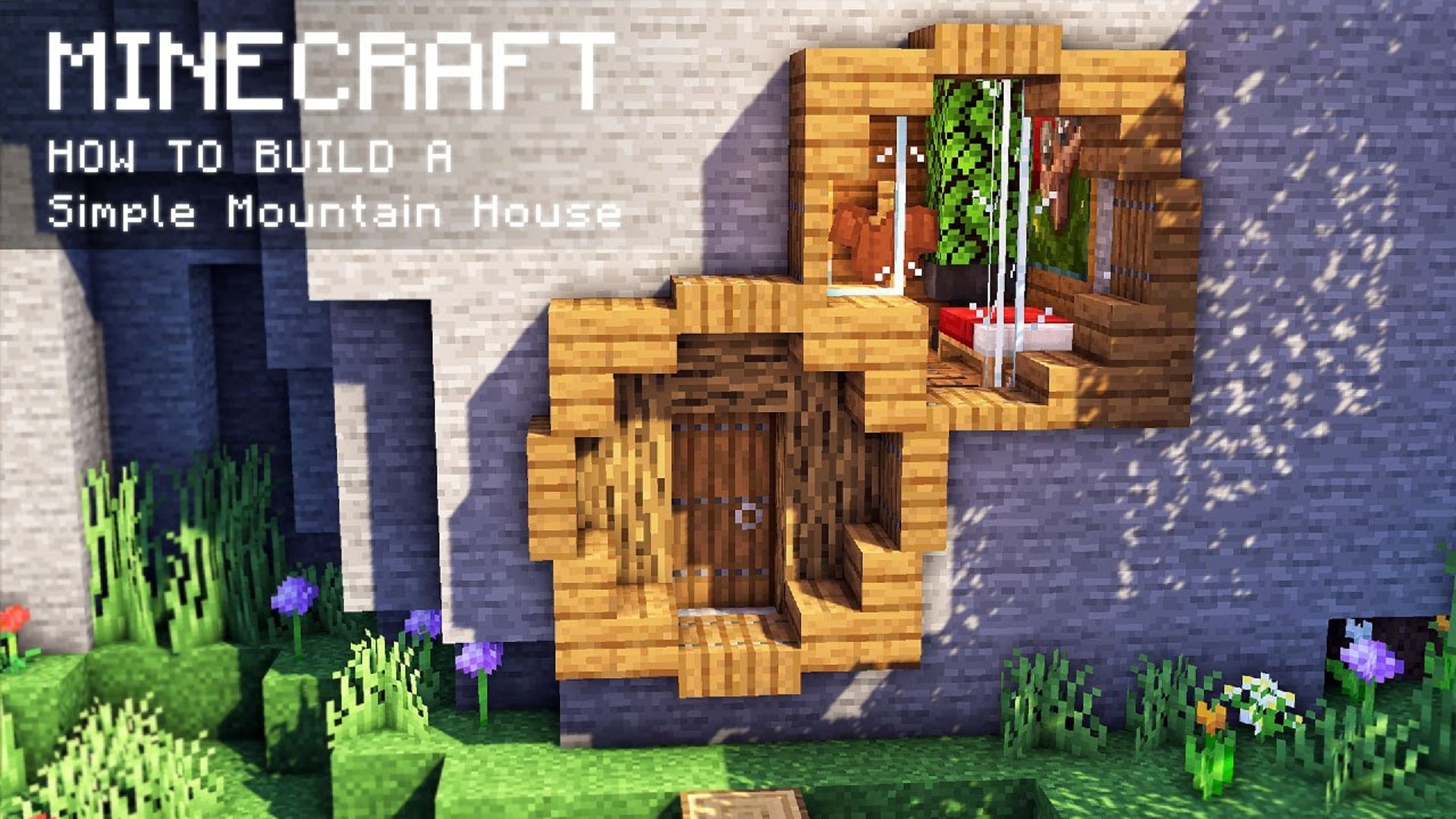 Minecraft How To Build A Simple Mountain House Video Dailymotion