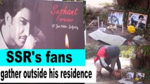 Sushant Singh Rajput fans light candles outside his Mumbai residence to mark his first death anniversary