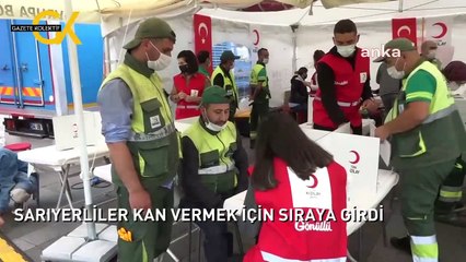 SARIYERLİLER KAN VERMEK İÇİN SIRAYA GİRDİ